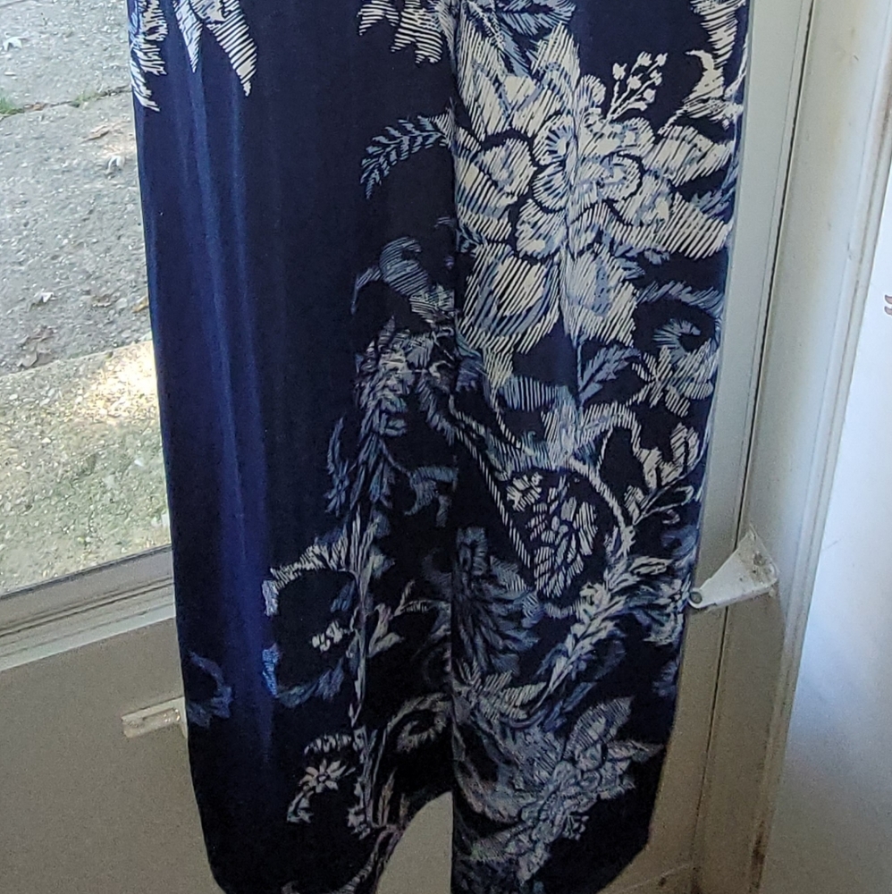 Emerald Sundae, size Small dress, Sleeveless dress, long dress, floral navy blue - Picture 4 of 7